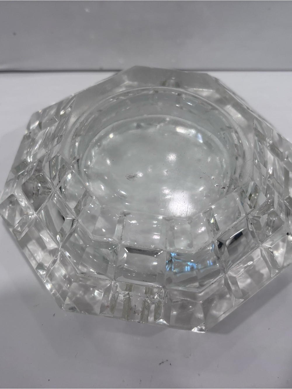 Clear Crystal Ashtray 4.5” - Picture 6 of 6